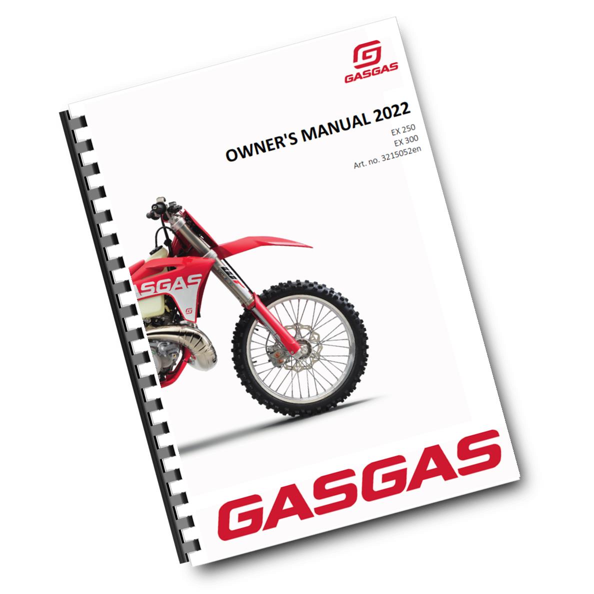 Official GASGAS 2022 EX 250 & EX 300 Owners Manual (Digital & Physical Copy)