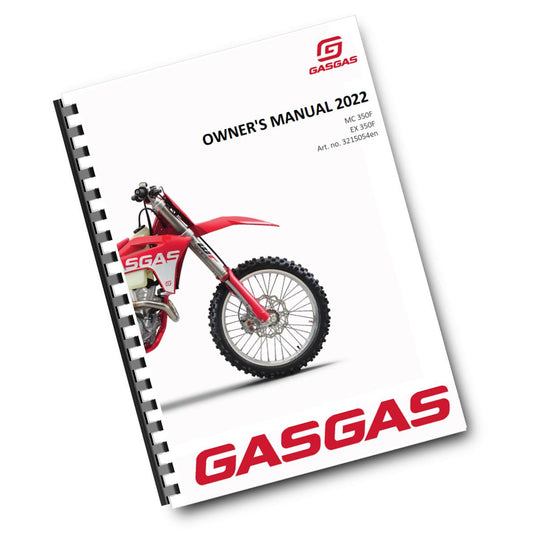 Official GasGas 2022 MC 350F & EX 350F Owners Manual (Digital & Physical Copy)