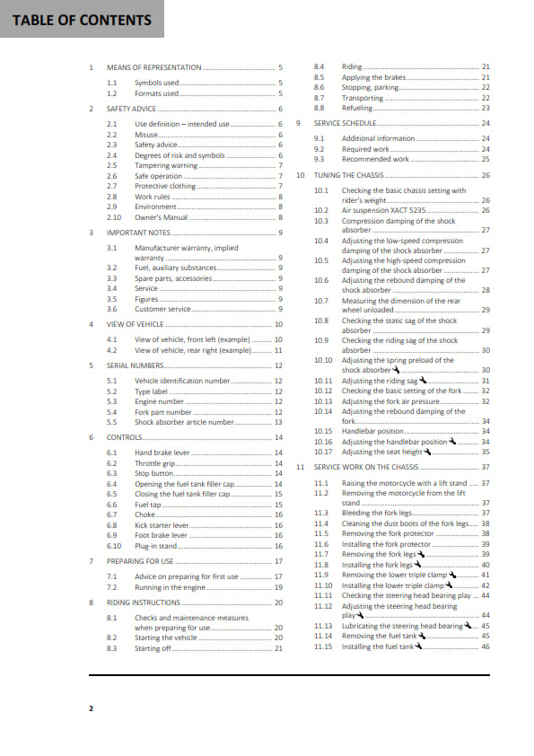 Official GASGAS 2022 MC 50 Owners Manual (Digital & Physical Copy)
