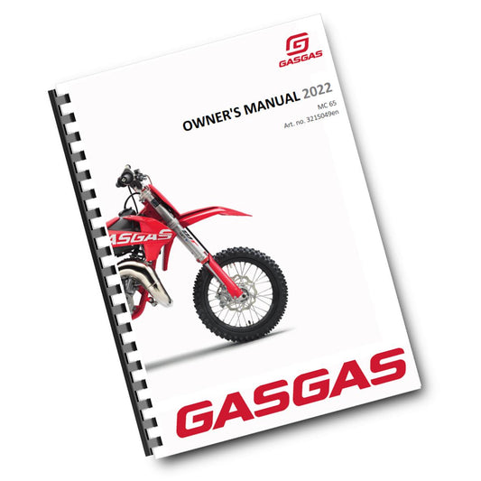 Official GASGAS 2022 MC 65 Owners Manual (Digital & Physical Copy)