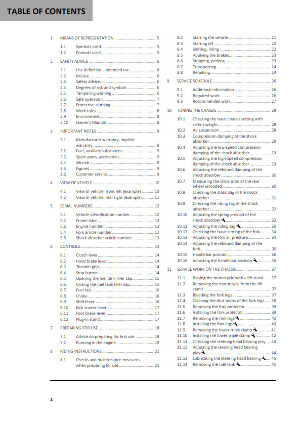 Official GASGAS 2022 MC 65 Owners Manual (Digital & Physical Copy)