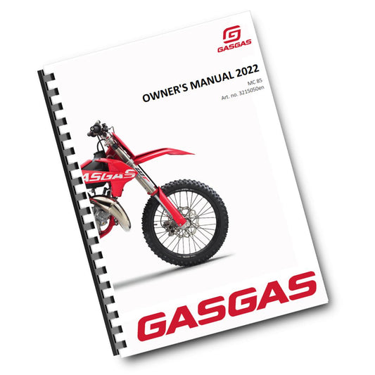 Official GASGAS 2022 MC 85 19/16 & MC 85 17/14 Owners Manual (Digital & Physical Copy)