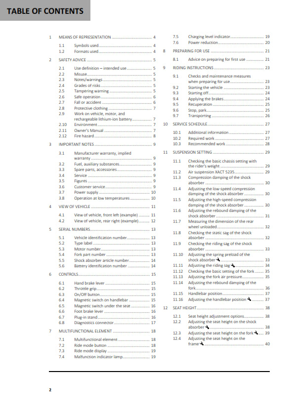 Official GASGAS 2022 MC-E 5 Owners Manual (Digital & Physical Copy)