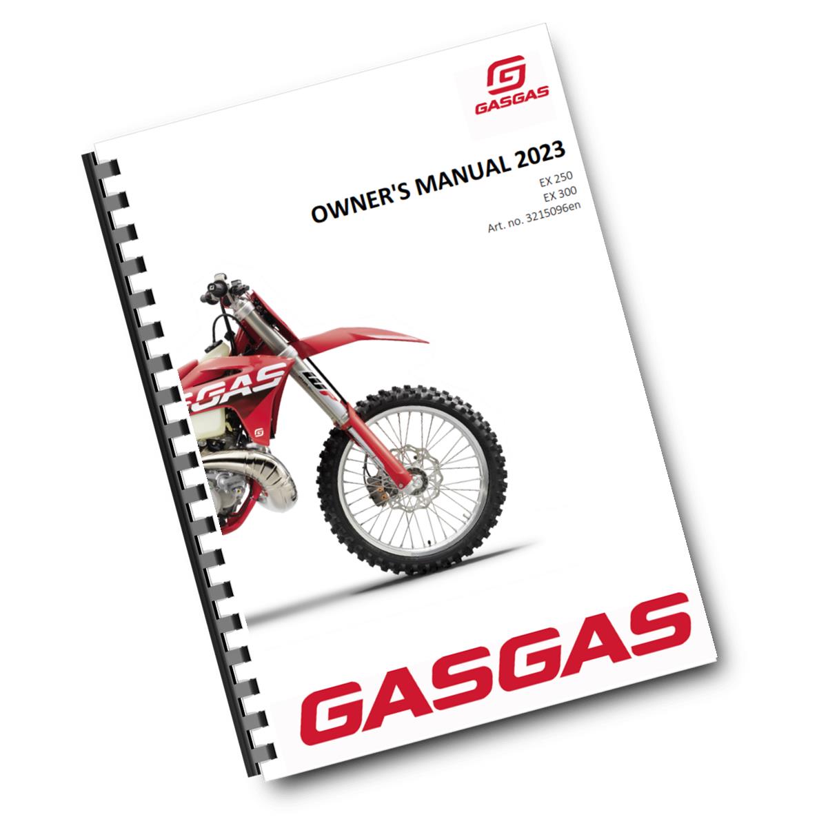 Official GasGas 2023 EX 250 & 300 Owners Manual (Digital & Physical Copy)