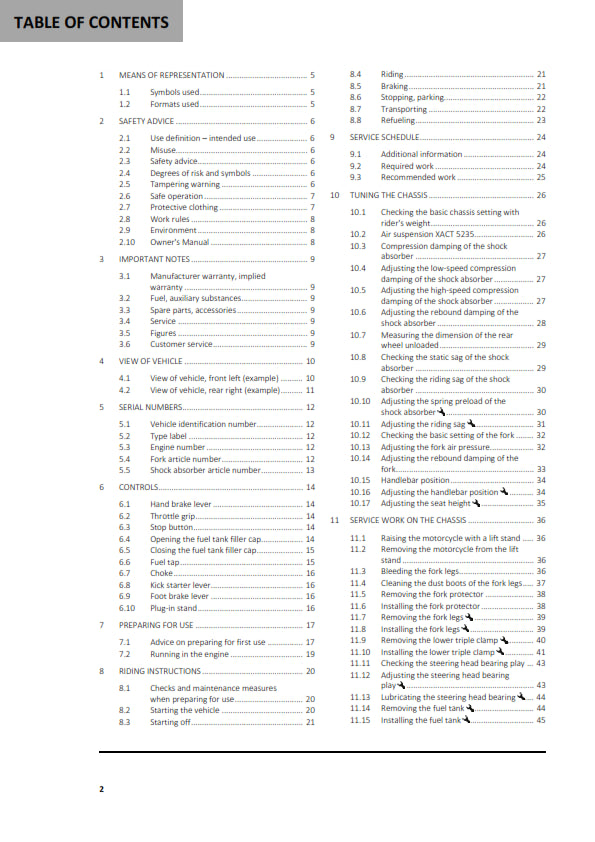 Official GASGAS 2023 MC 50 Owners Manual (Digital & Physical Copy)