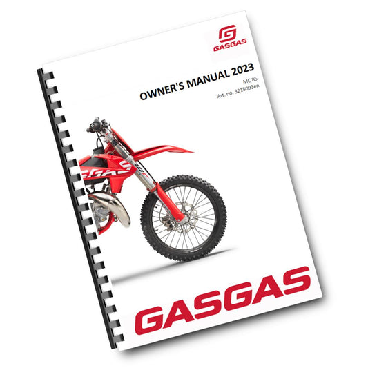Official GASGAS 2023 MC 85 19/16 & MC 85 17/14 Owners Manual (Digital & Physical Copy)
