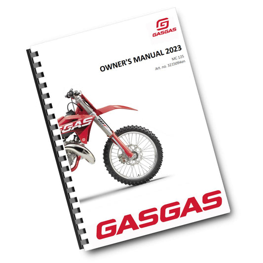 Official GASGAS 2023 MC 125 Owners Manual (Digital & Physical Copy)
