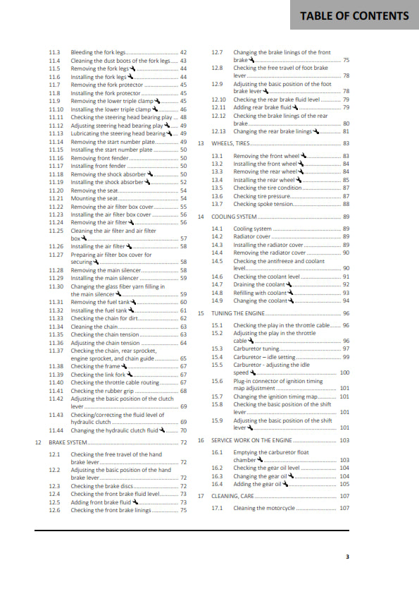 Official GASGAS 2023 MC 125 Owners Manual (Digital & Physical Copy)