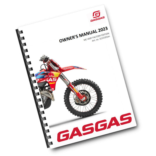 Official GASGAS 2023 MC 450F Factory Edition Owners Manual (Digital & Physical Copy)