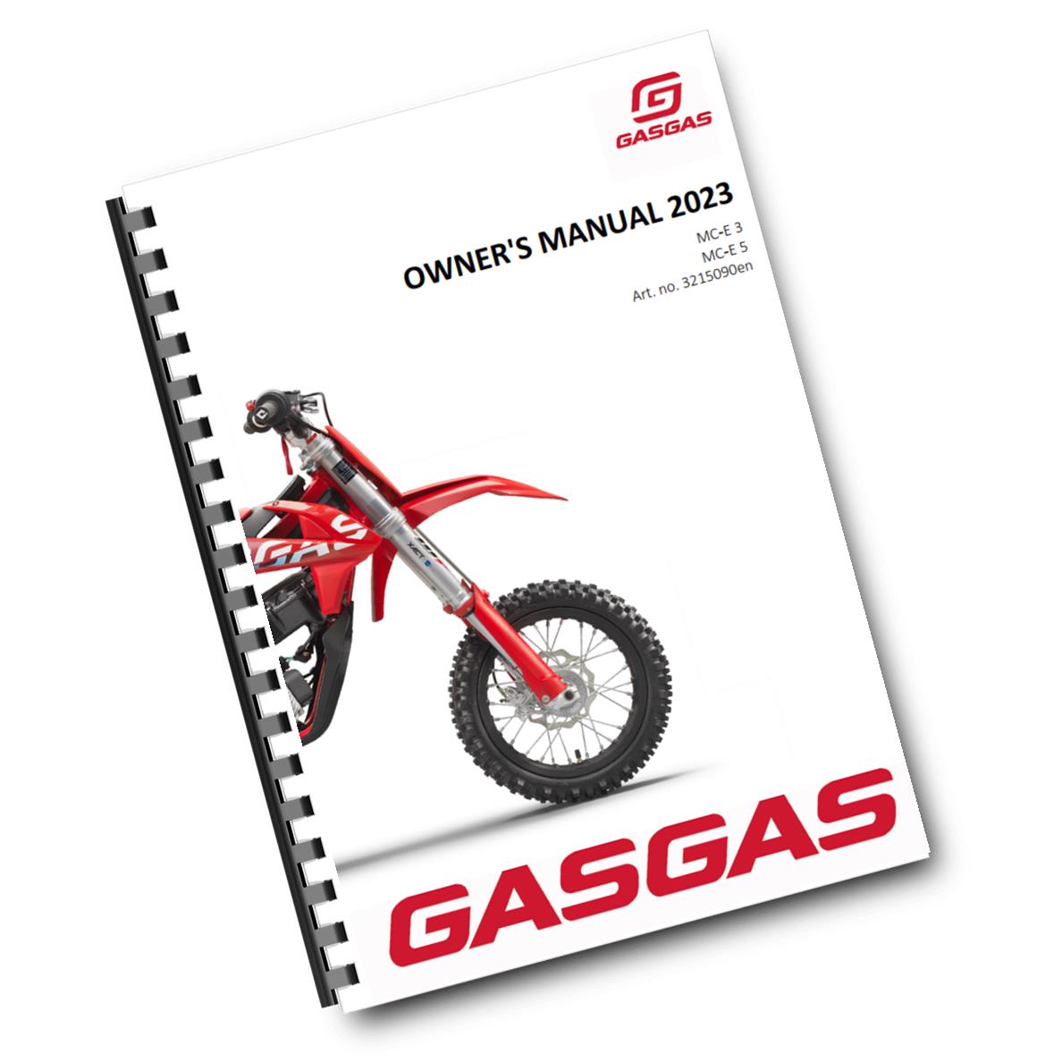 Official GASGAS 2023 MC-E 3 & MC-E 5 Owners Manual (Digital & Physical Copy)