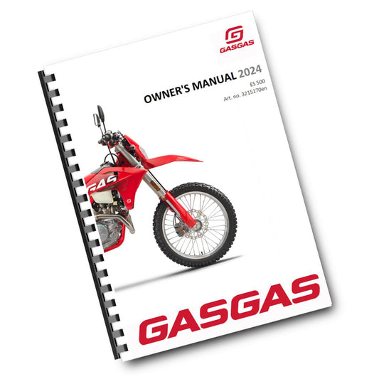Official GasGas 2024 ES 500 Owners Manual (Digital & Physical Copy)