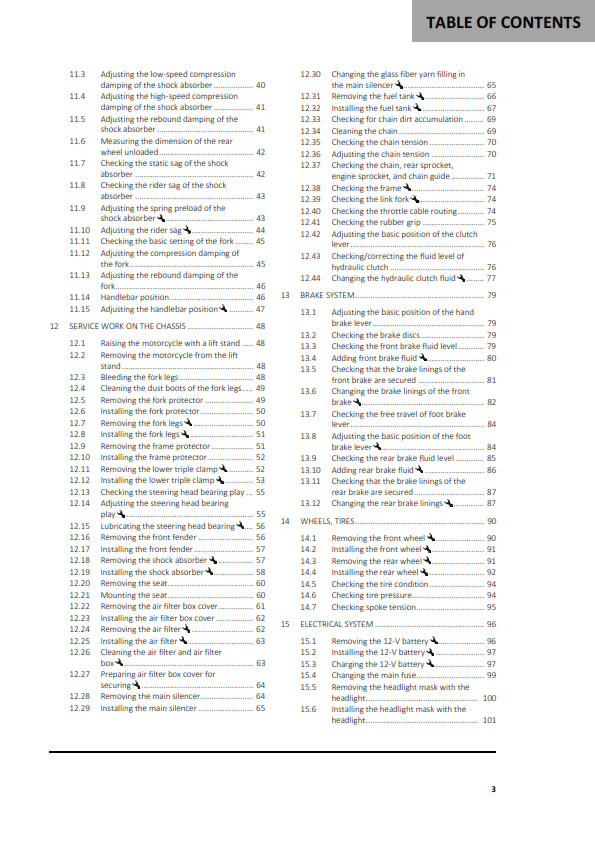 Official GasGas 2024 ES 500 Owners Manual (Digital & Physical Copy)