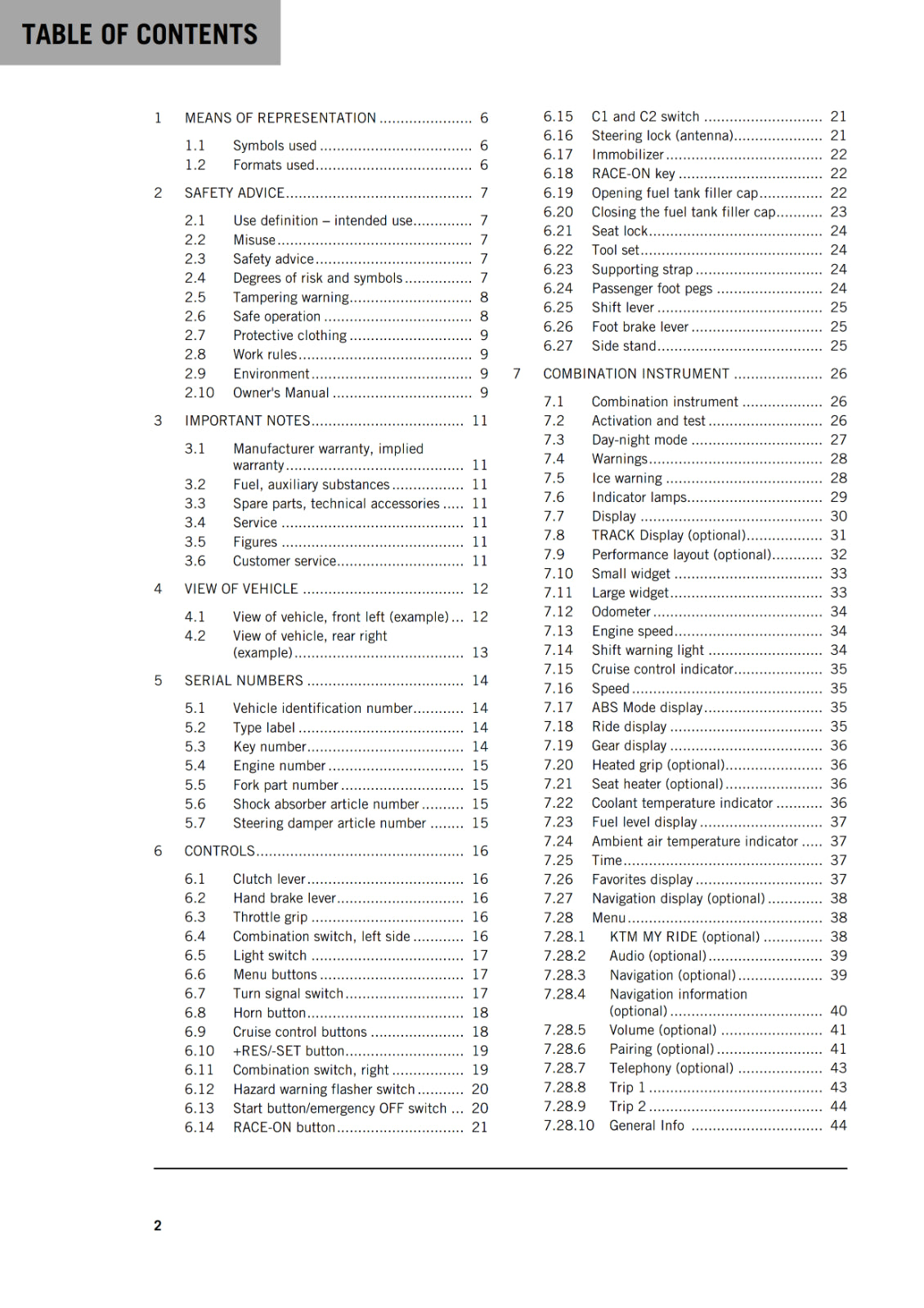 Official KTM 2022 1290 Super Duke R Owners Manual 100 GSM (Digital & Physical Copy)