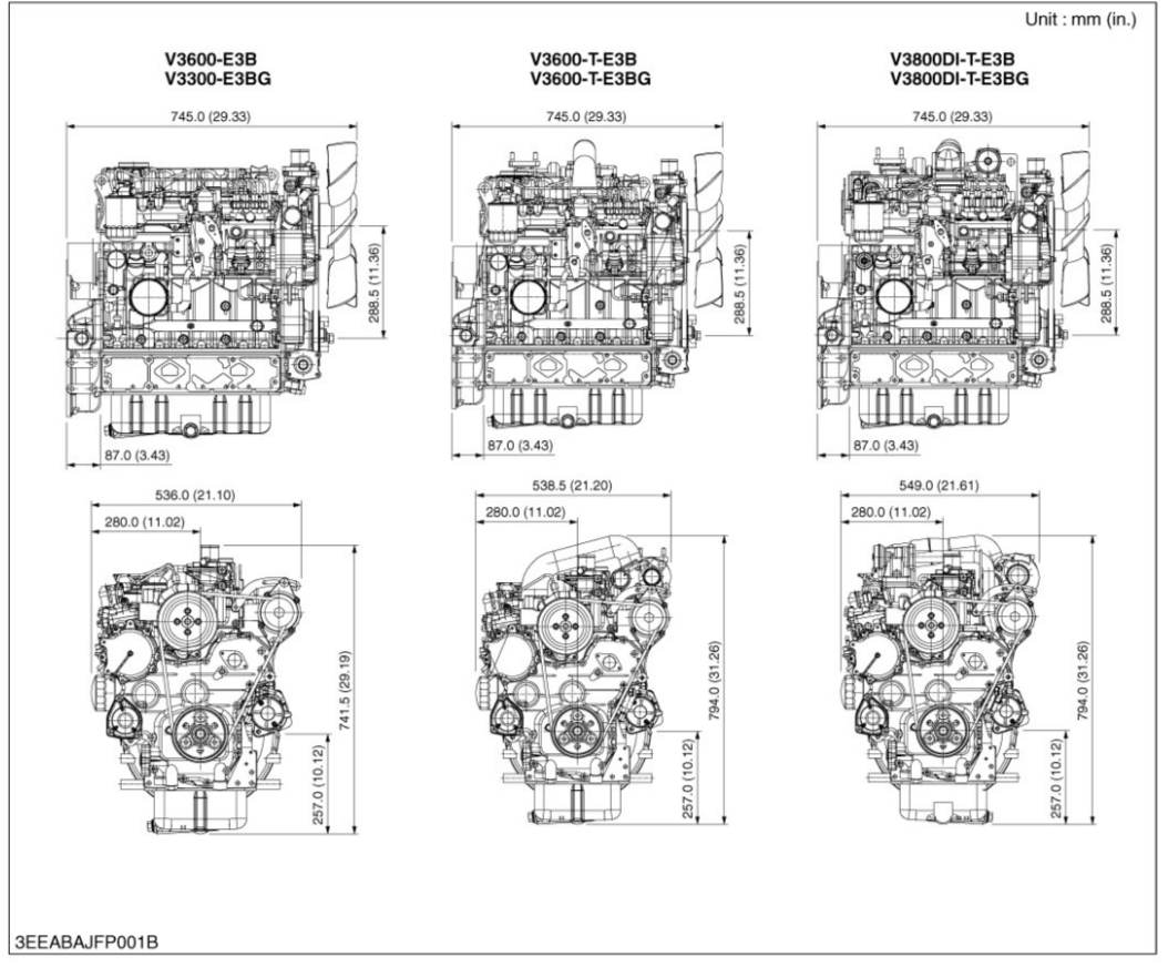 KUBOTA ENGINE - V3600 V3800 V3300 E3B E3CB E3BG - SERVICE WORKSHOP REPAIR MANUAL