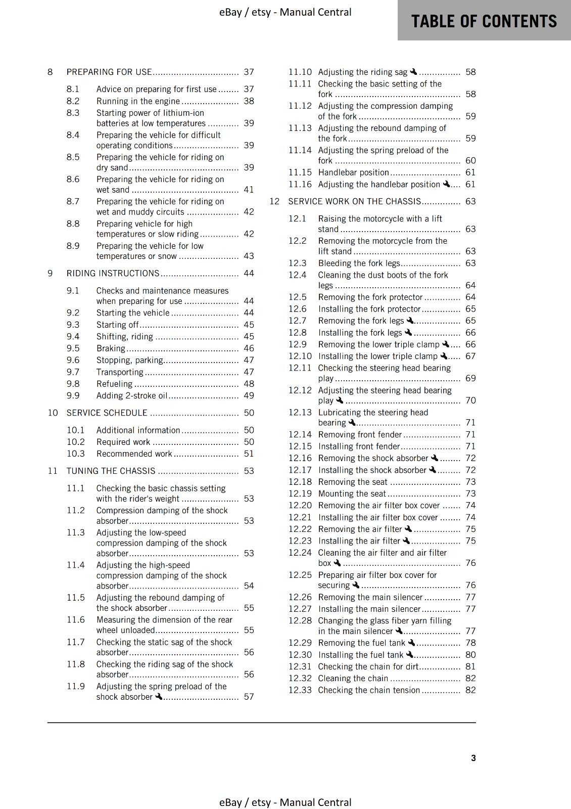 2023 OWNERS MANUAL - KTM 150 EXC XC-W - REPRINT