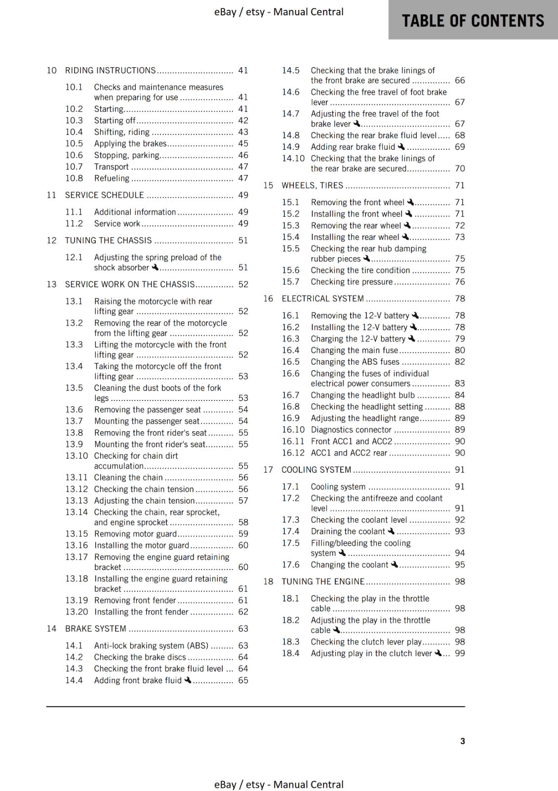 2023 OWNERS MANUAL - KTM 250 ADVENTURE - REPRINT