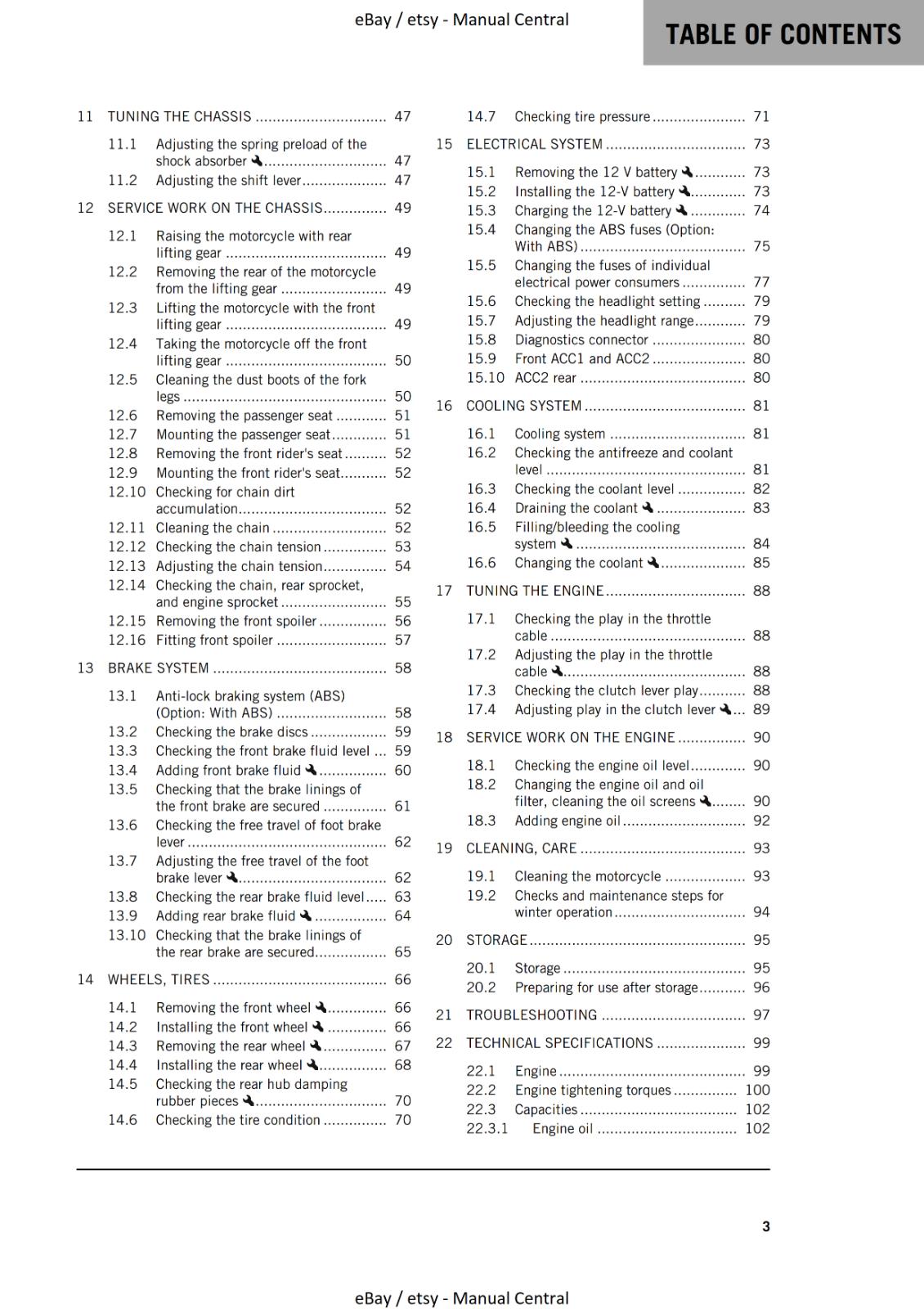 2023 OWNERS MANUAL - KTM 250 DUKE - REPRINT