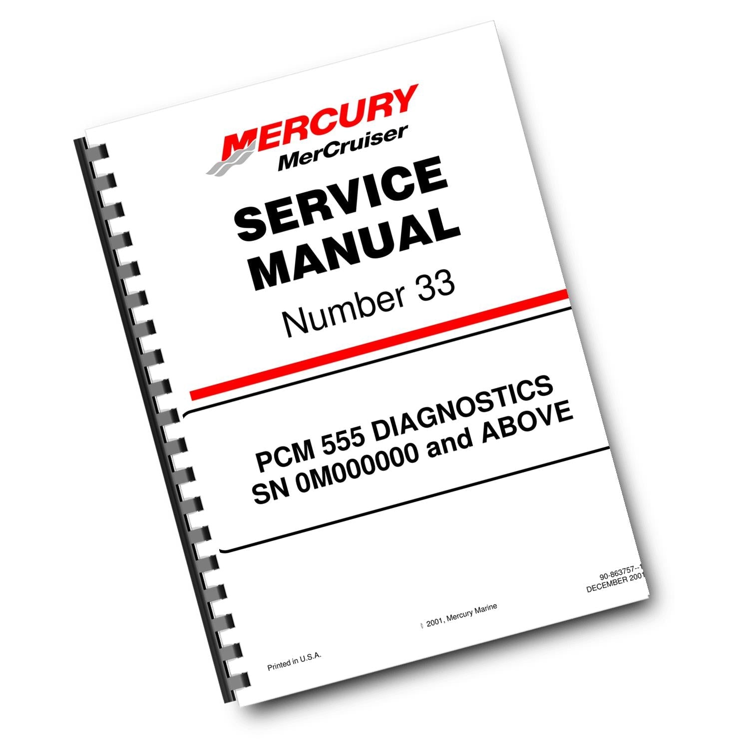 MERCURY MERCRUISER NO 33 - PCM 555 DIAGNOSTICS - SERVICE MANUAL