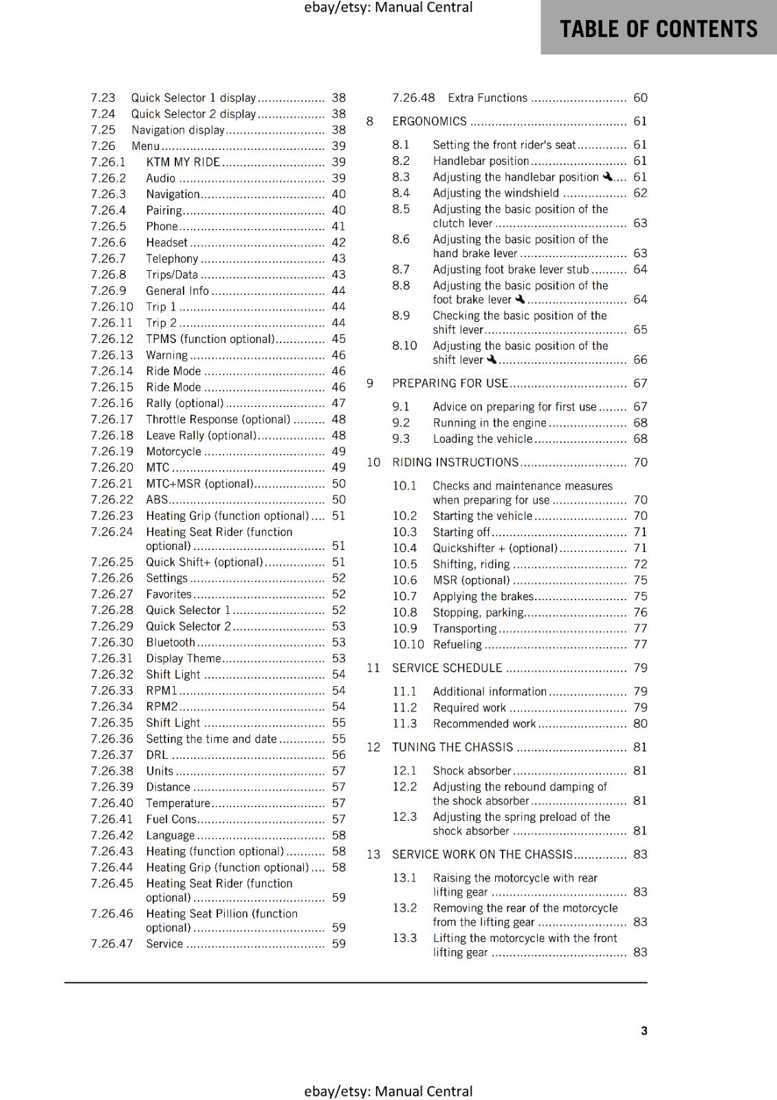 2022 OWNERS MANUAL - 890 ADVENTURE & L - REPRINT
