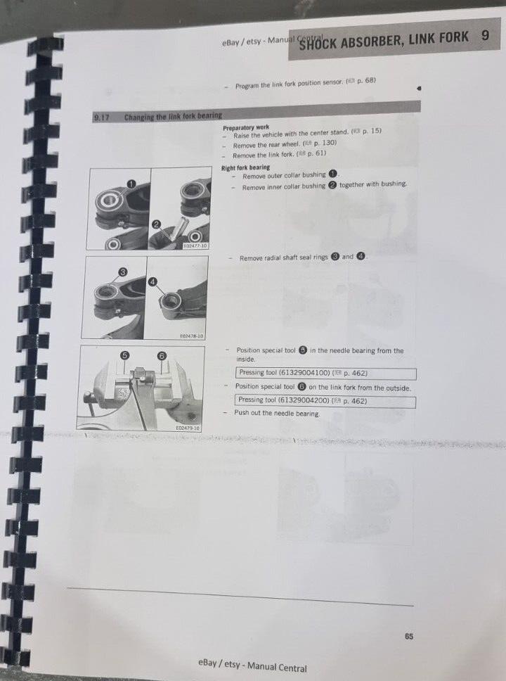 KTM 2021 - 1290 SUPER ADVENTURE S WORKSHOP - PRINT ERROR AS SHOWN IN PICTURES