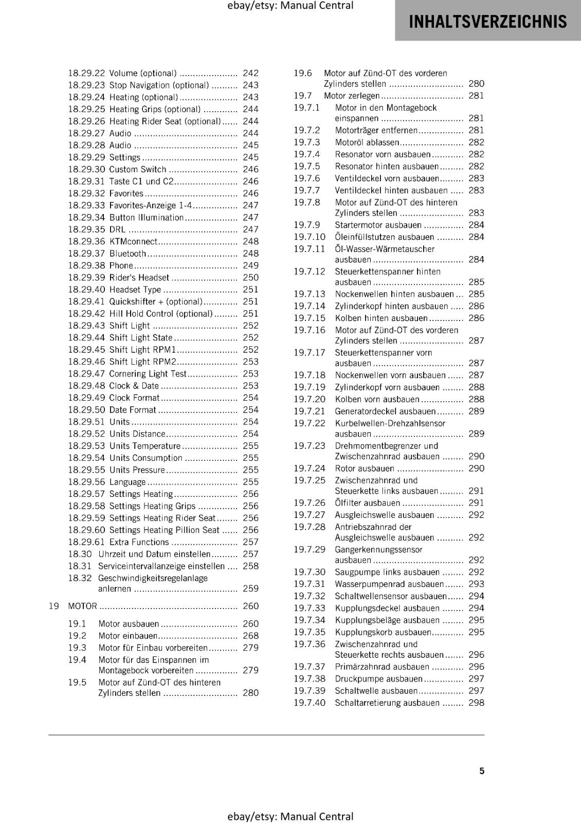 GERMAN LANGUAGE - KTM 2022- 1290 SUPER DUKE GT - REPARATURANLEITUNG