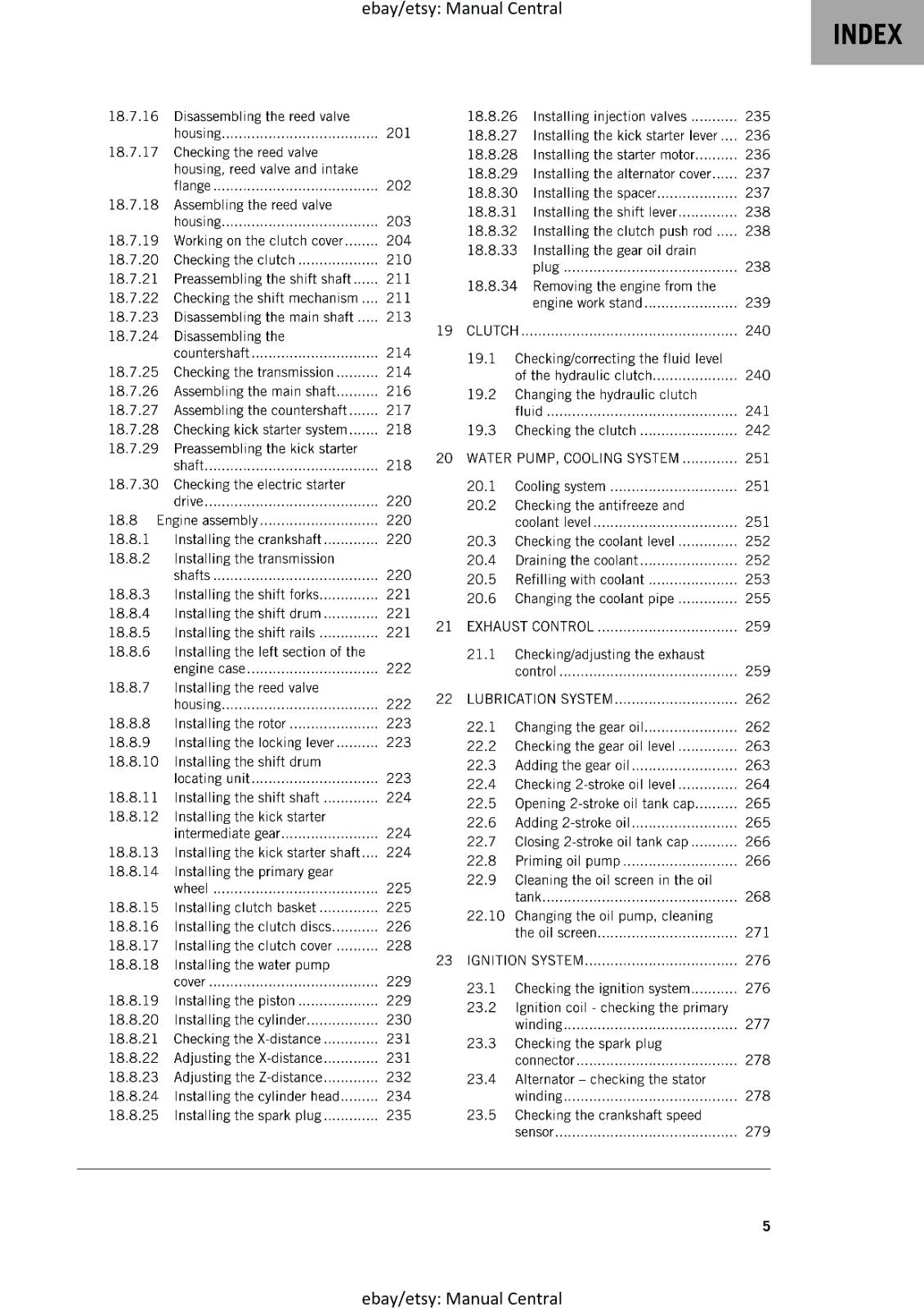 KTM 2020 - 150 EXC XC-W TPI - WORKSHOP SERVICE REPAIR MANUAL