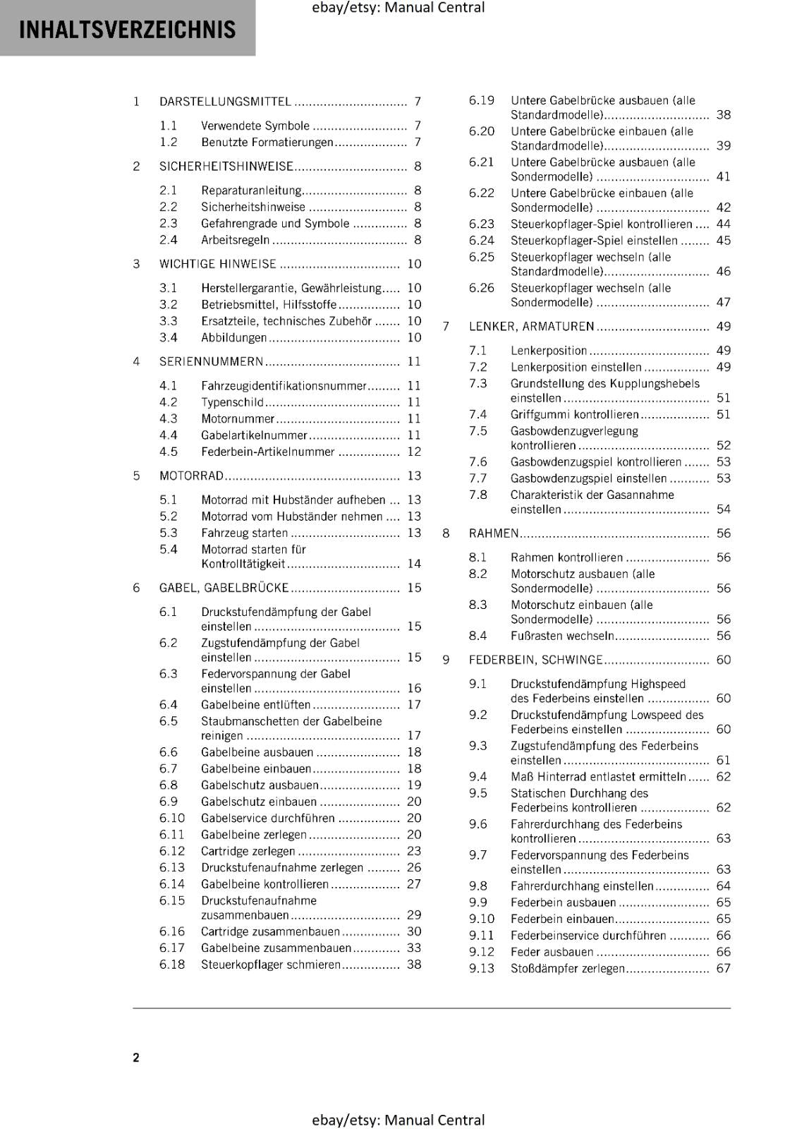 GERMAN LANGUAGE - KTM 2023- 300 EXC SIX DAYS XC-W - REPARATURANLEITUNG