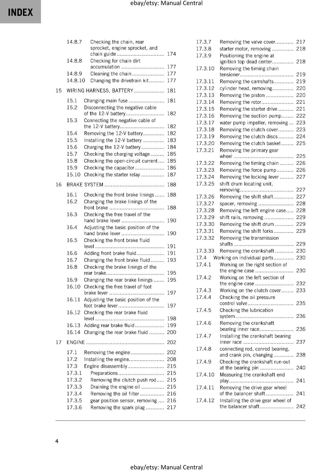 KTM 2020 - 250 SX-F XC-F PRADO -  WORKSHOP SERVICE REPAIR MANUAL