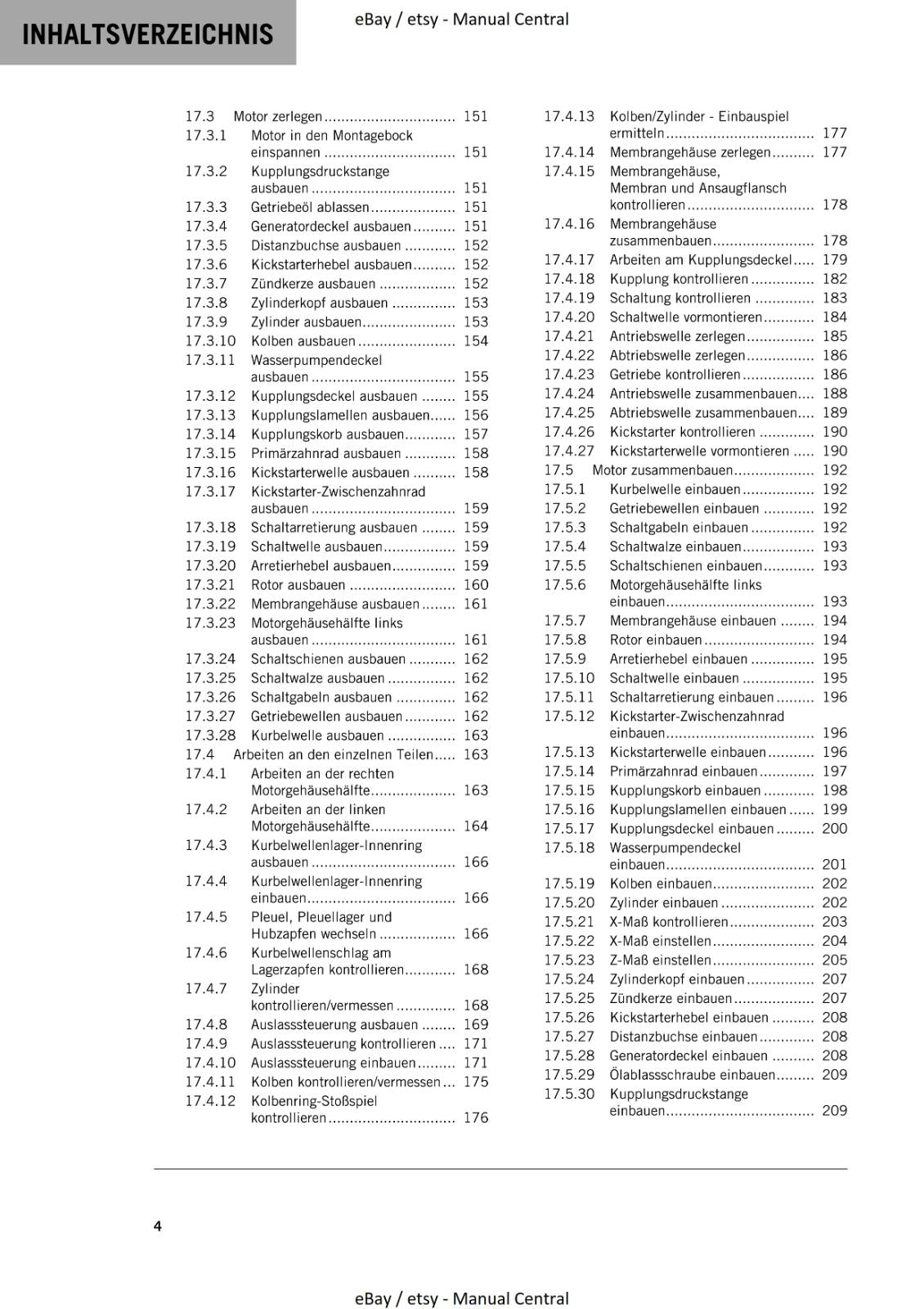GERMAN LANGUAGE - KTM 2023- 85 SX - REPARATURANLEITUNG