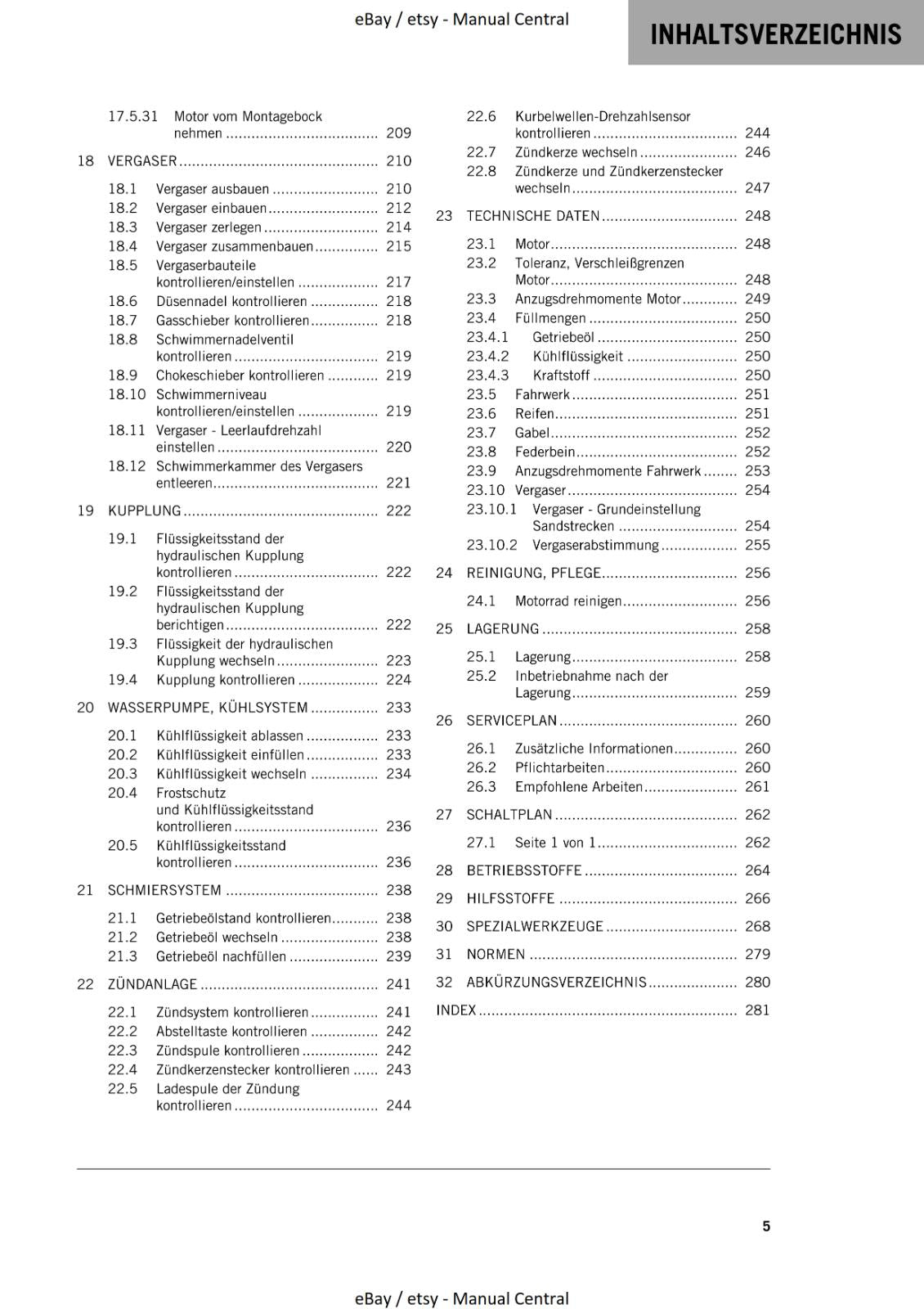 GERMAN LANGUAGE - KTM 2023- 85 SX - REPARATURANLEITUNG
