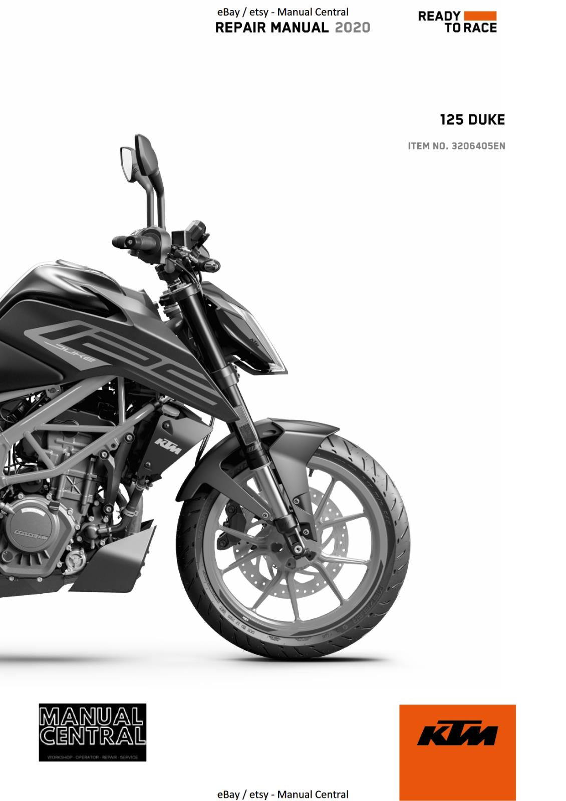KTM 2020 - 125 DUKE -  WORKSHOP SERVICE REPAIR MANUAL