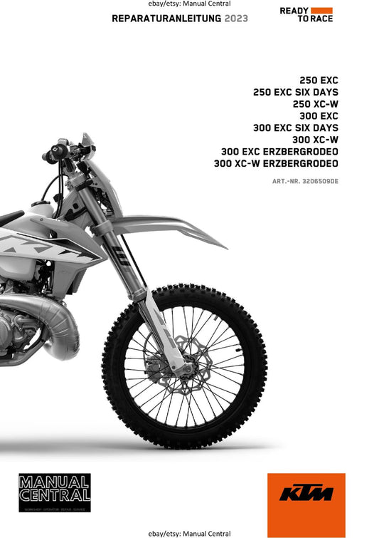 GERMAN LANGUAGE - KTM 2023- 300 EXC XC-W ERZBERGRODEO - REPARATURANLEITUNG
