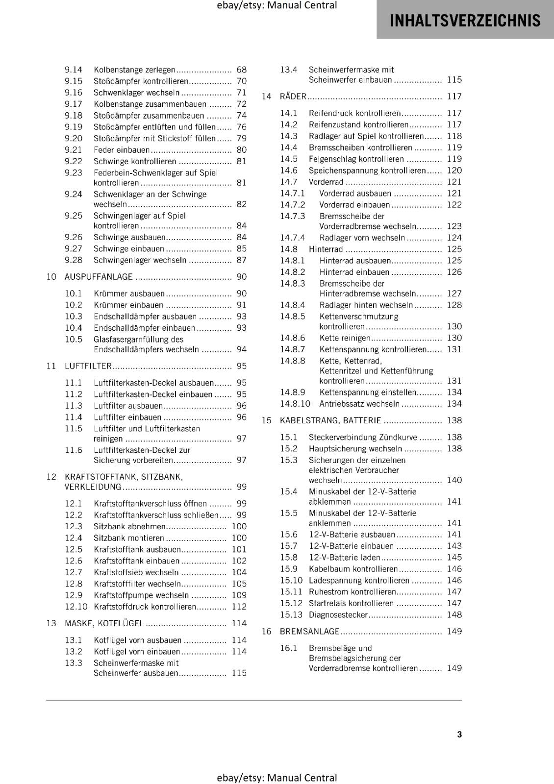 GERMAN LANGUAGE - KTM 2023- 300 EXC XC-W ERZBERGRODEO - REPARATURANLEITUNG