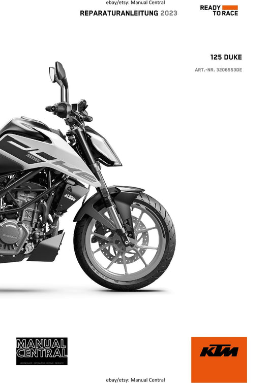 GERMAN LANGUAGE - KTM 2023- 125 DUKE - REPARATURANLEITUNG