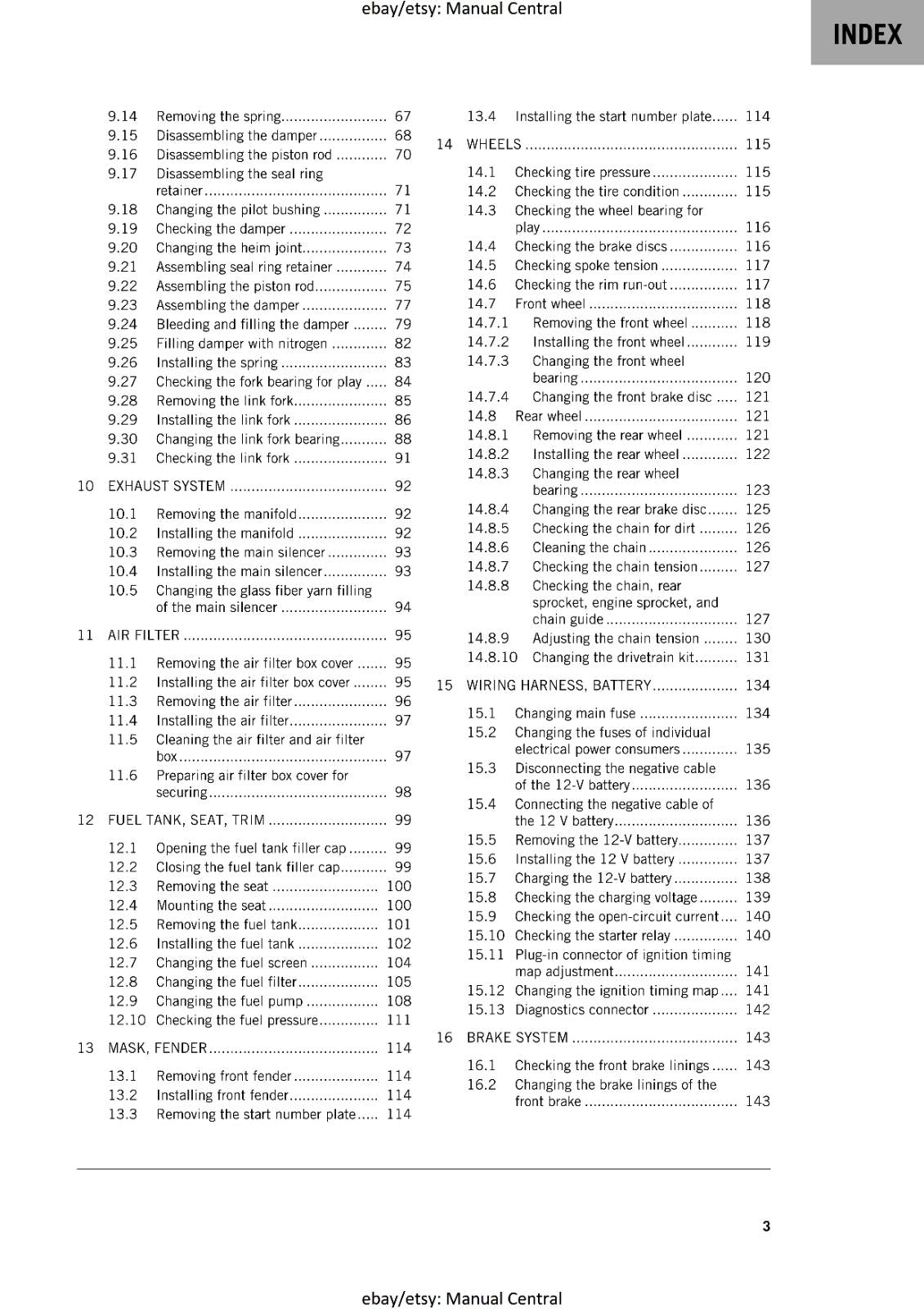 KTM 2020 - 250 300 XC TPI - WORKSHOP SERVICE REPAIR MANUAL