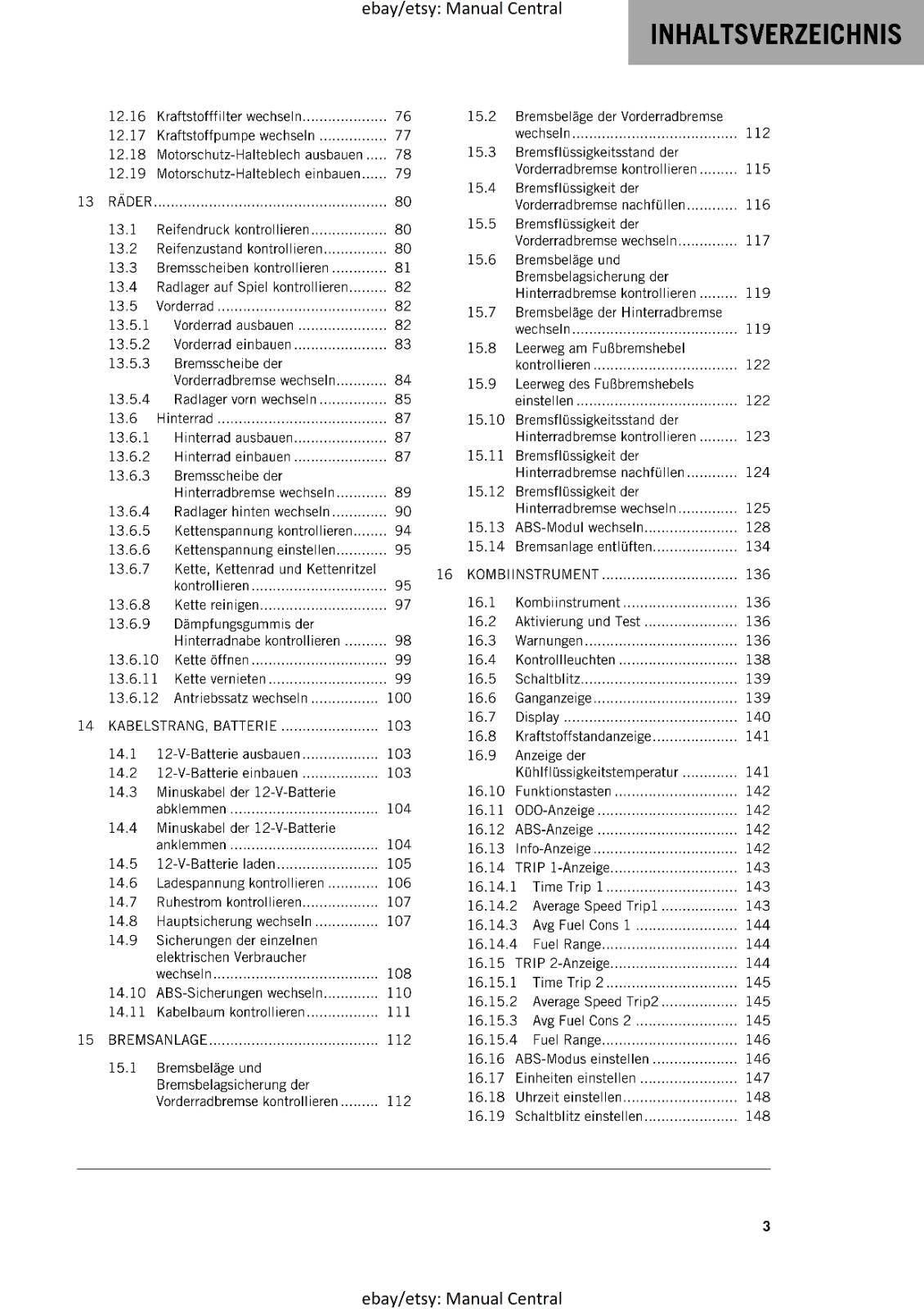 GERMAN LANGUAGE - KTM 2023- 250 ADVENTURE - REPARATURANLEITUNG