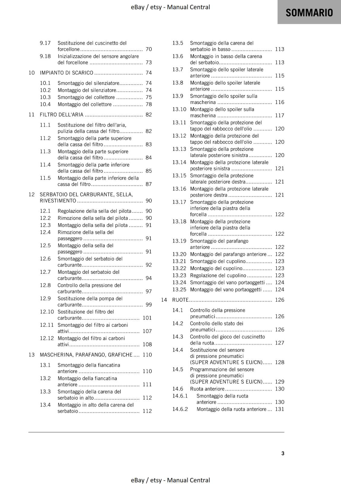 ITALIAN LANGUAGE - KTM 2021 - 1290 SUPER ADVENTURE S  - MANUALE DI RIPARAZIONE