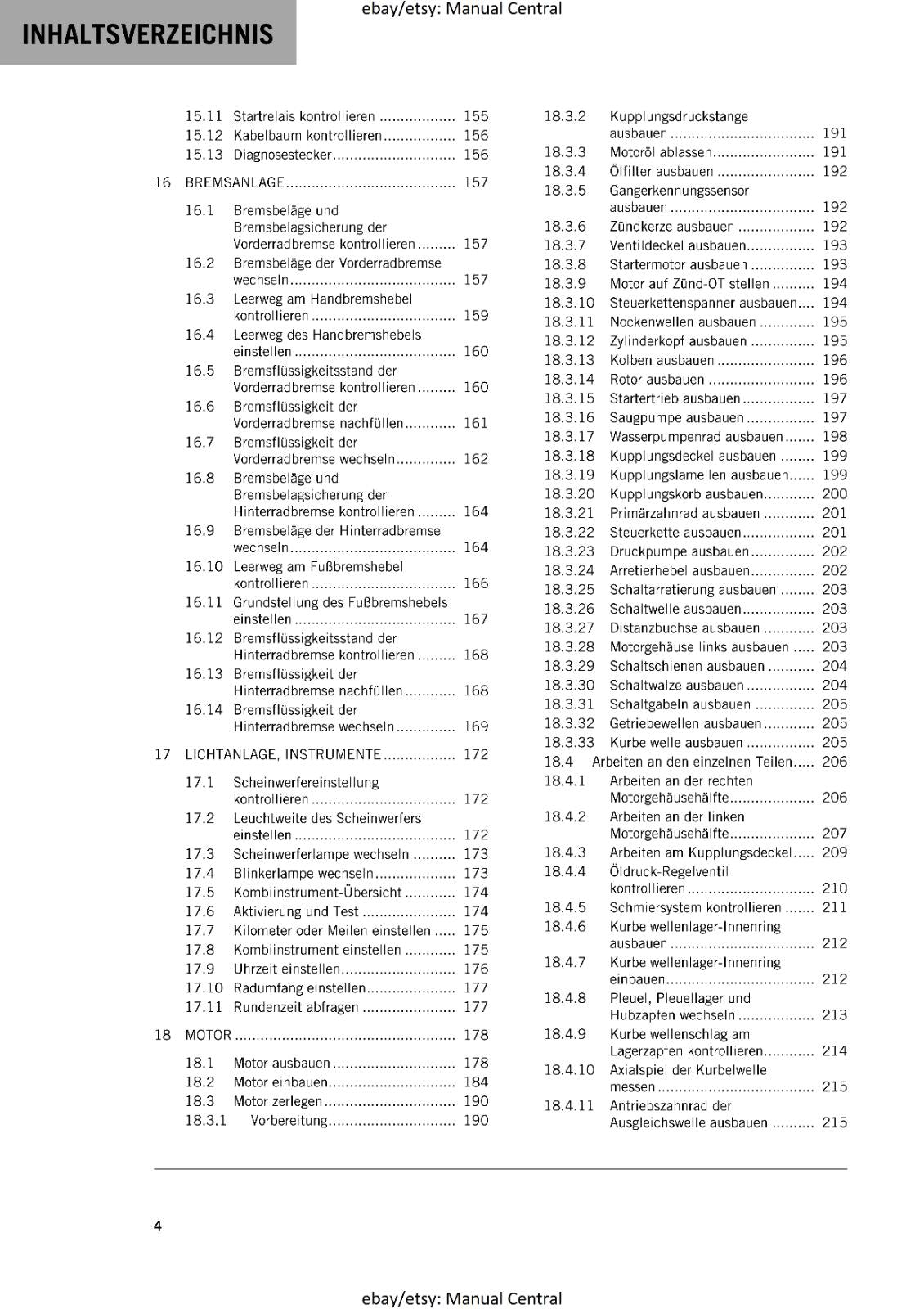 GERMAN LANGUAGE - KTM 2023- 250 EXC-F SIX DAYS - REPARATURANLEITUNG