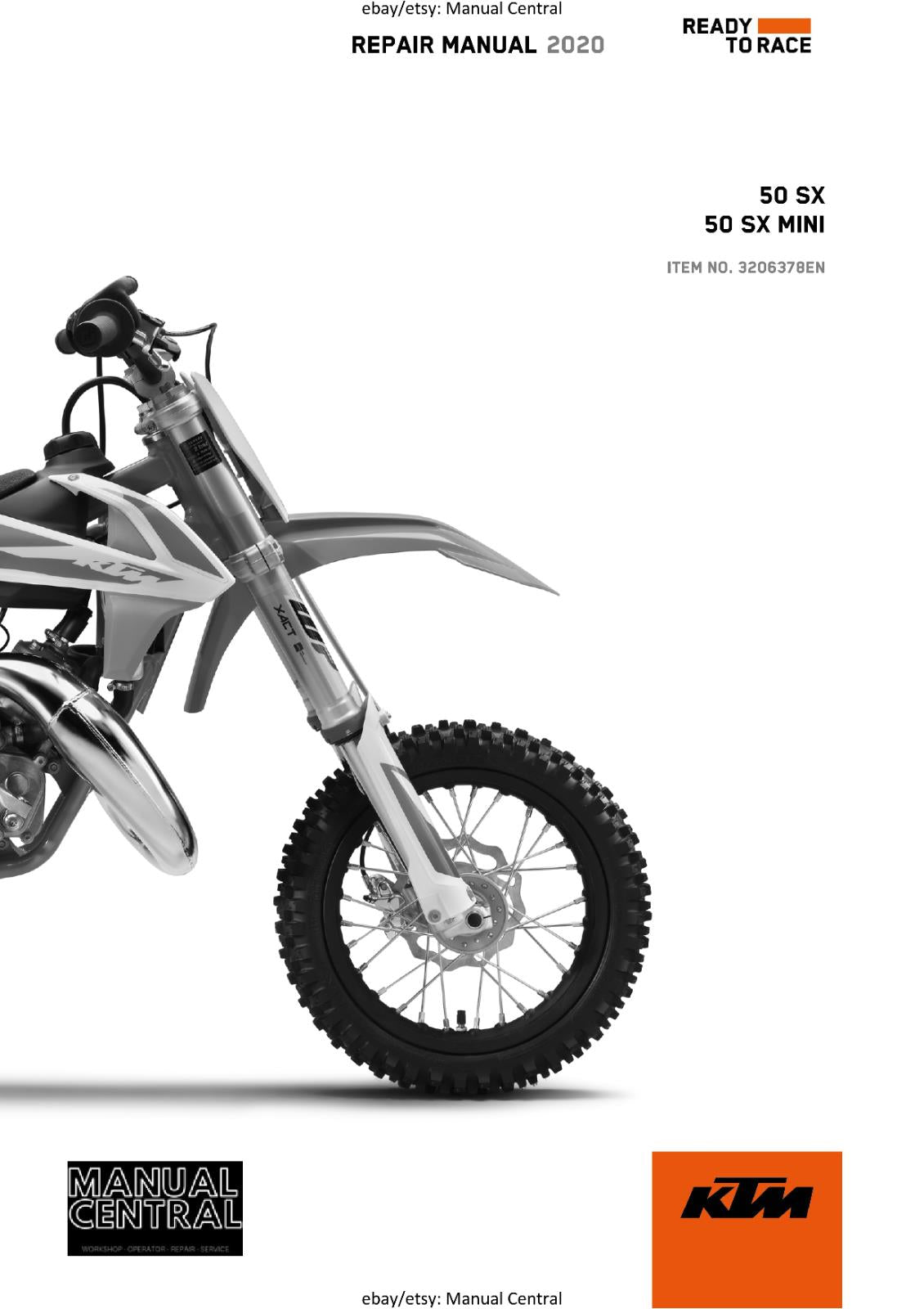 KTM 2020 - 50 SX  & MINI - WORKSHOP SERVICE REPAIR MANUAL