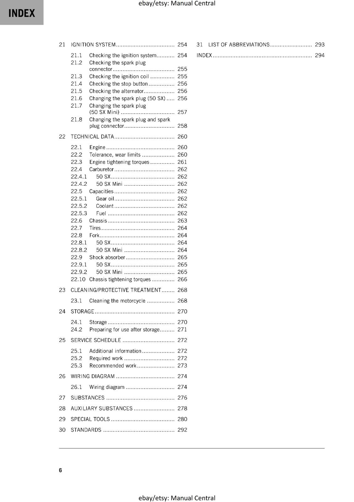 KTM 2020 - 50 SX  & MINI - WORKSHOP SERVICE REPAIR MANUAL
