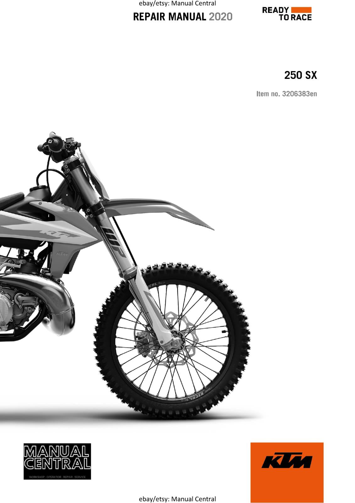 KTM 2020 - 250 SX -  WORKSHOP SERVICE REPAIR MANUAL