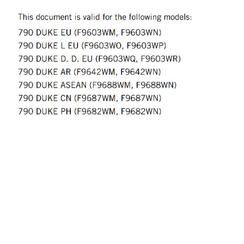 2023 OWNERS MANUAL - KTM 790 DUKE EU - REPRINT