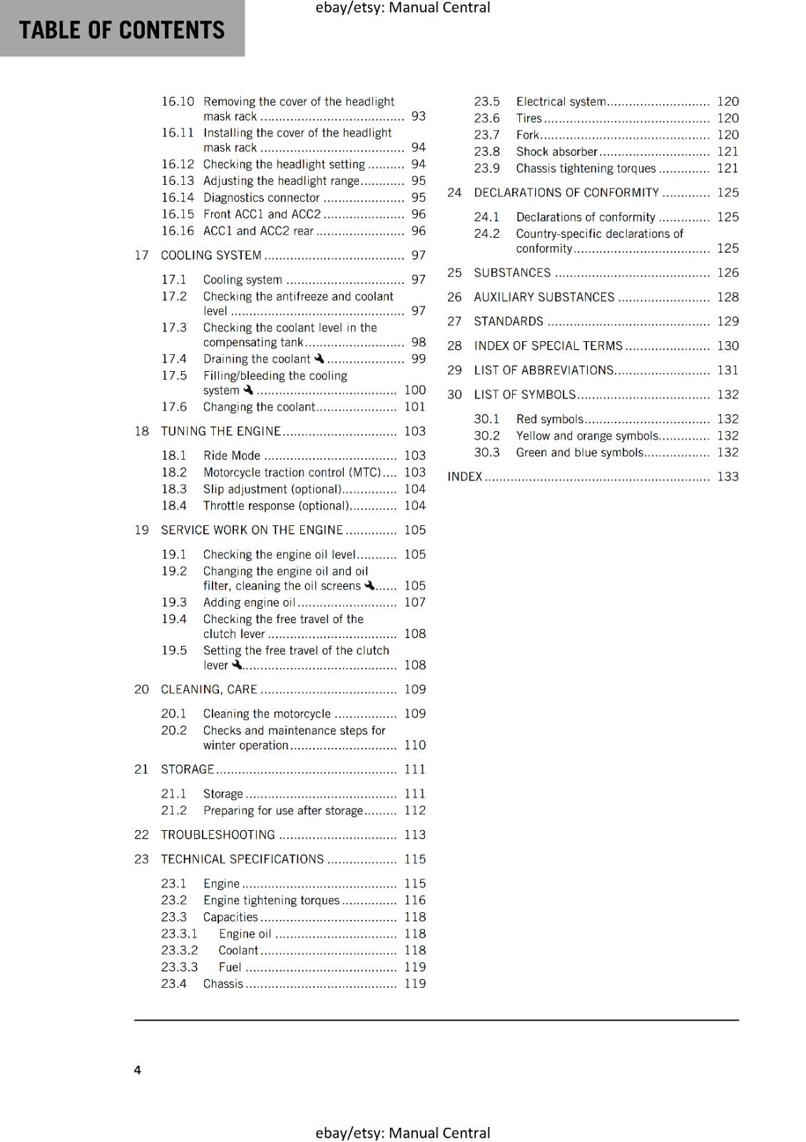 2023 OWNERS MANUAL - KTM 790 DUKE EU - REPRINT