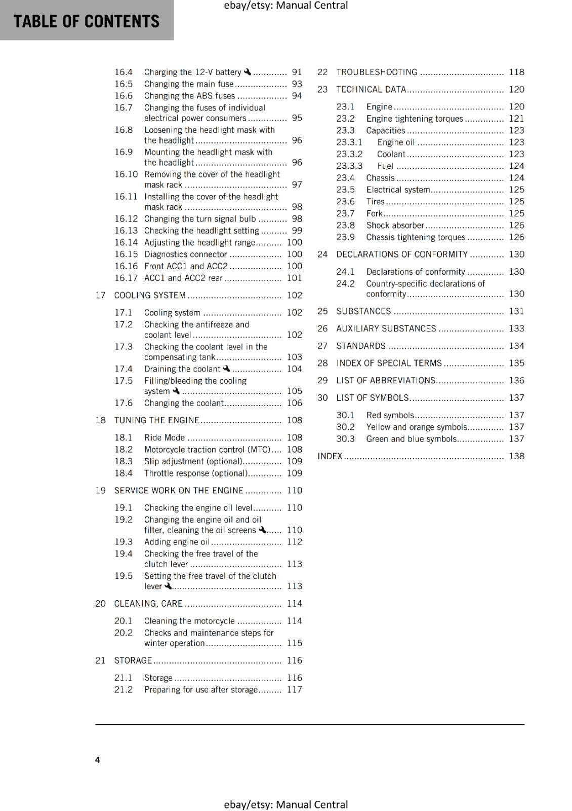 2023 OWNERS MANUAL - KTM 790 DUKE US - REPRINT