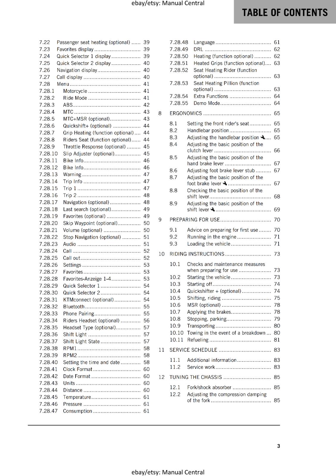 2023 OWNERS MANUAL - KTM 890 ADVENTURE EU - REPRINT