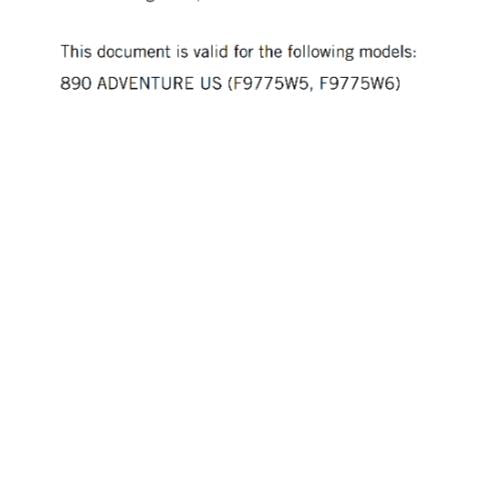 2023 OWNERS MANUAL - KTM 890 ADVENTURE US - REPRINT