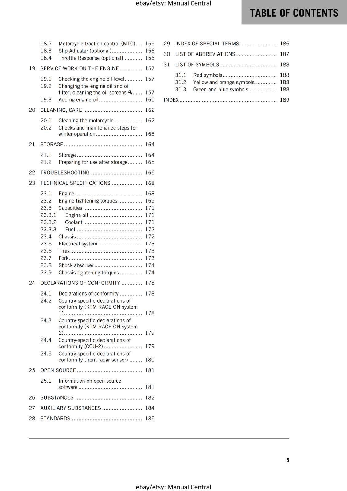2023 OWNERS MANUAL - KTM 1290 SUPER ADVENTURE S EU - REPRINT