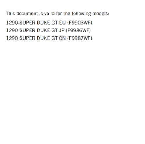 2023 OWNERS MANUAL - KTM 1290 SUPER DUKE GT EU - REPRINT