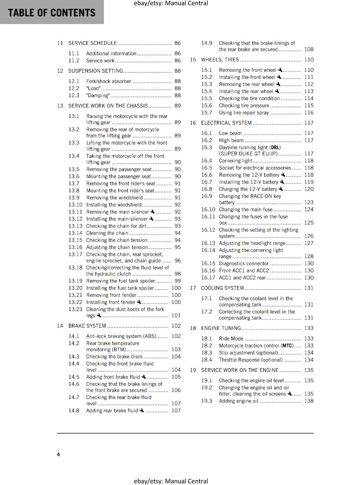 2023 OWNERS MANUAL - KTM 1290 SUPER DUKE GT EU - REPRINT