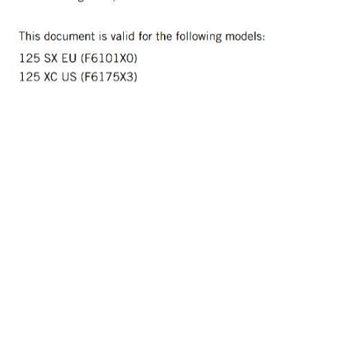 2024 OWNERS MANUAL - KTM 125 SX XC - REPRINT